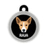 Taggie, Indie BRW Ears Up Dog Tag, Circle
