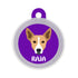 Taggie, Indie BRW Ears Up Dog Tag, Circle