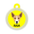 Taggie, Indie BRW Ears Up Dog Tag, Circle