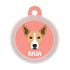 Taggie, Indie BRW Ears Up Dog Tag, Circle