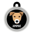 Taggie, Indie Black Ears down Dog Tag, Circle