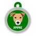 Taggie, Indie Black Ears down Dog Tag, Circle
