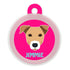 Taggie, Indie Black Ears down Dog Tag, Circle