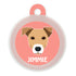 Taggie, Indie Black Ears down Dog Tag, Circle