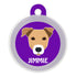 Taggie, Indie Black Ears down Dog Tag, Circle