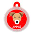 Taggie, Indie Black Ears down Dog Tag, Circle