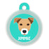Taggie, Indie Black Ears down Dog Tag, Circle