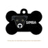 Taggie, Indie Black Ears down Dog Tag, Bone