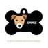 Taggie, Indie Brown Ears Down Dog Tag, Bone