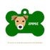 Taggie, Indie Brown Ears Down Dog Tag, Bone
