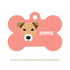 Taggie, Indie Brown Ears Down Dog Tag, Bone