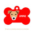 Taggie, Indie Brown Ears Down Dog Tag, Bone