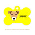 Taggie, Indie Brown Ears Down Dog Tag, Bone