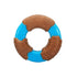 KONG CoreStrength Bamboo Ring Dog Toy, Blue and Brown