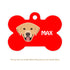 Taggie, Labrador (White/Brown) Dog Tag, Bone