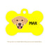 Taggie, Labrador (White/Brown) Dog Tag, Bone