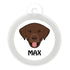 Taggie, Labrador (Chocolate Brown) Dog Tag, Circle
