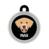 Taggie, Labrador (White/Brown) Dog Tag, Circle
