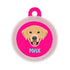 Taggie, Labrador (White/Brown) Dog Tag, Circle