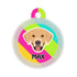 Taggie, Labrador (White/Brown) Dog Tag, Circle