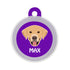 Taggie, Labrador (White/Brown) Dog Tag, Circle
