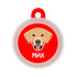 Taggie, Labrador (White/Brown) Dog Tag, Circle