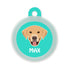 Taggie, Labrador (White/Brown) Dog Tag, Circle