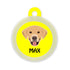 Taggie, Labrador (White/Brown) Dog Tag, Circle