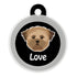 Taggie, Lhasa Apso (Brown) Dog Tag, Circle