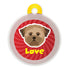 Taggie, Lhasa Apso (Brown) Dog Tag, Circle