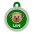 Taggie, Lhasa Apso (Brown) Dog Tag, Circle