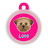 Taggie, Lhasa Apso (Brown) Dog Tag, Circle