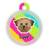 Taggie, Lhasa Apso (Brown) Dog Tag, Circle