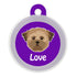 Taggie, Lhasa Apso (Brown) Dog Tag, Circle