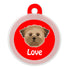 Taggie, Lhasa Apso (Brown) Dog Tag, Circle
