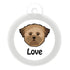 Taggie, Lhasa Apso (Brown) Dog Tag, Circle