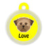 Taggie, Lhasa Apso (Brown) Dog Tag, Circle
