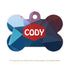 Taggie, Multi GM001 Geometroholic Dog Tag, Bone
