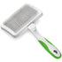 Andis Self-Cleaning Slicker Brush - White/Lime Green