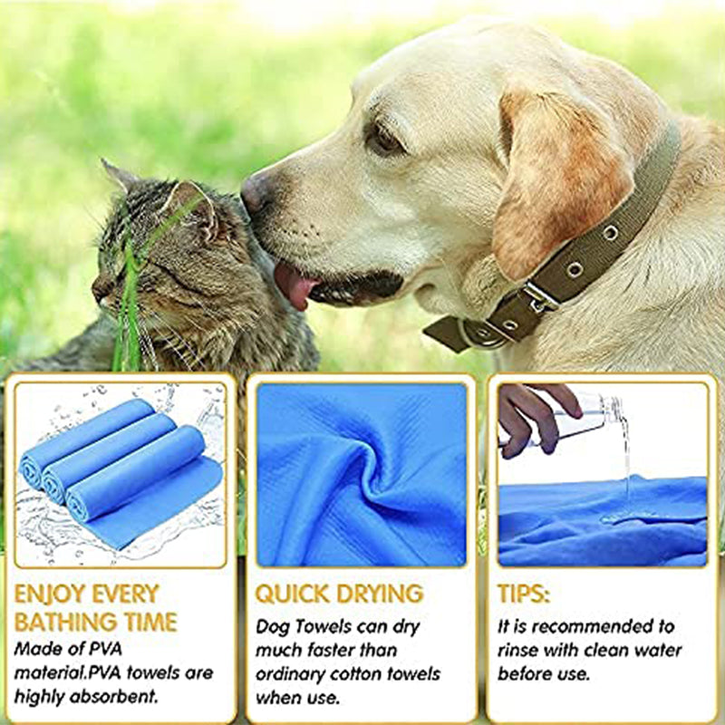 Aeolus Super Dry Absorption Towels for Dogs & Cats, Assorted