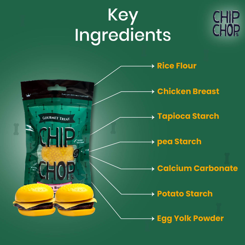 Chip Chops Chicken Burger, 120g