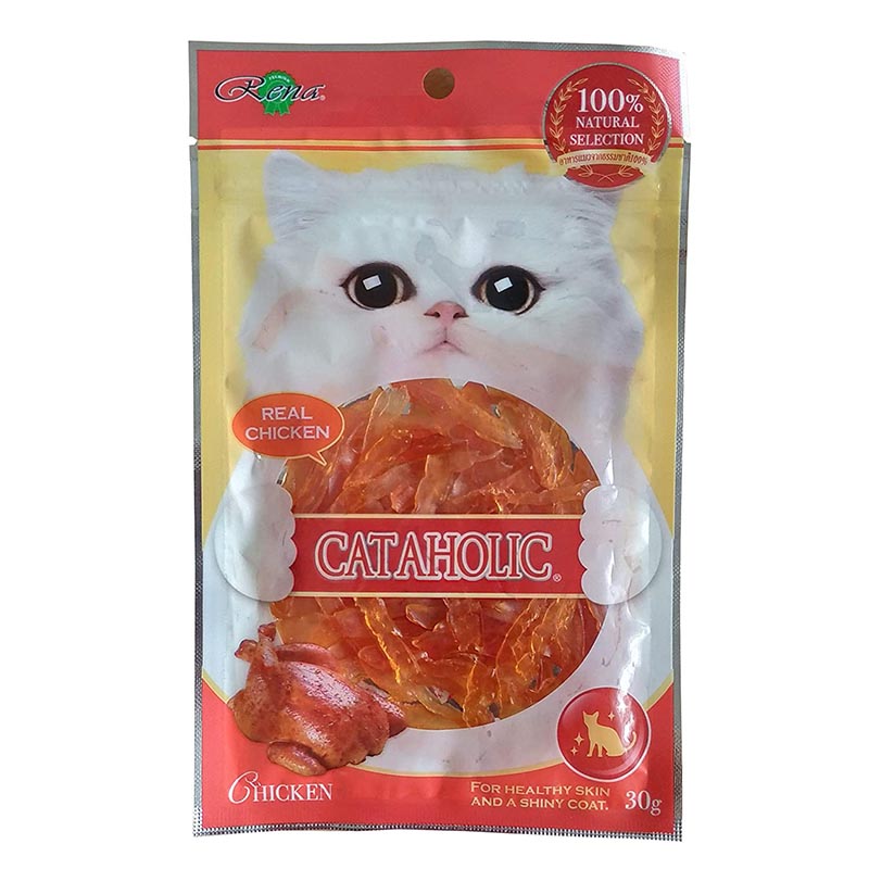 Cataholic Neko Cat Soft Chicken Jerky Sliced Treats, 30 g