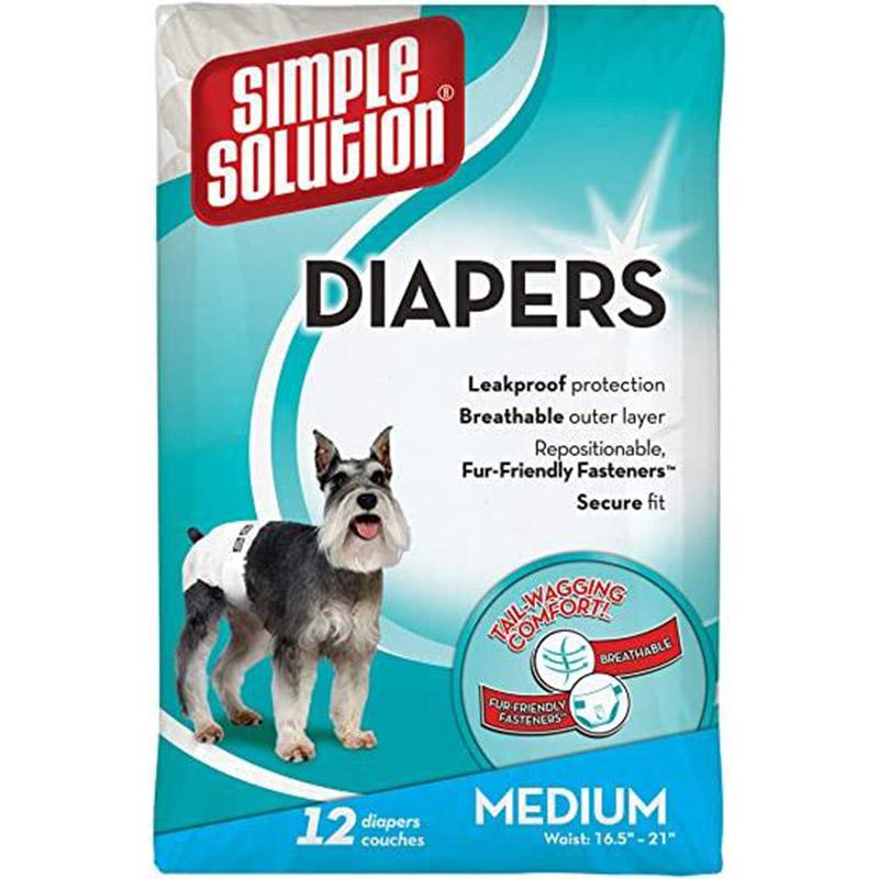 Simple Solution Disposable Dog Diapers, 12 Pcs