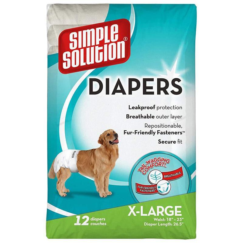 Simple Solution Disposable Dog Diapers, 12 Pcs