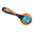 Trixie Push to Mute with Ball on a Rope,  Dog Toy, Orange & Blue 7 X 22 cm