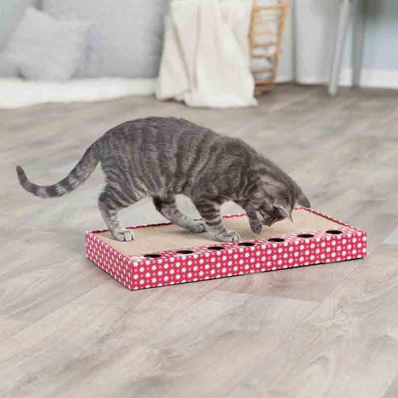 Trixie Cat Scratching Cardboard with Toys