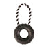 Trixie, Tire on a Rope Toy, Black, for Dog