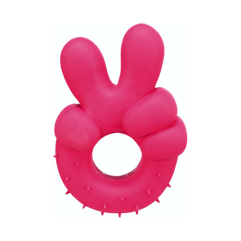 Trixie, Peace Hand Sign Toy, Pink for Dog
