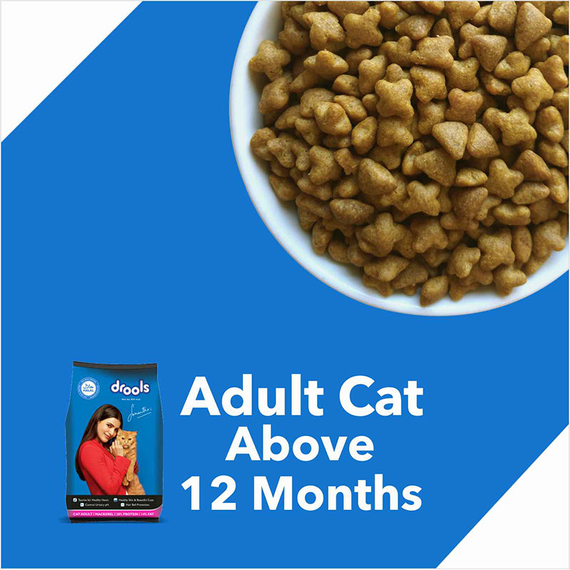 Drools Adult (+1 Year) Dry Cat Food, Mackerel