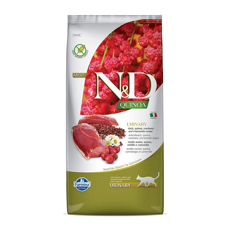 Farmina N&D Adult Quinoa, Duck, Cranberry and Chamomile Grain Free Dry Cat Food for Urinary